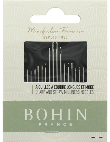 Bohin darning needles booklet with 20 needles