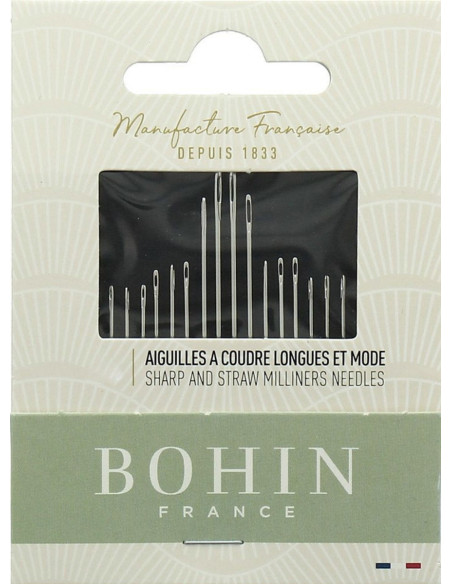 Bohin darning needles booklet with 20 needles