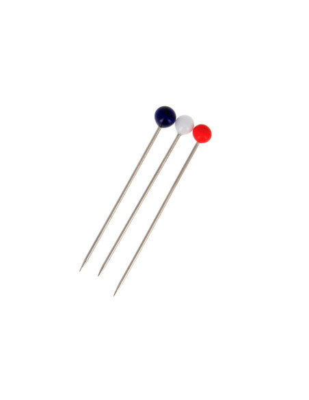 Box of 80 extra-fine pins with Murano glass heads, cocorico Bohin