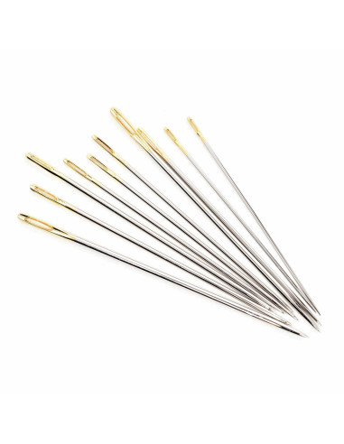 Glass tube of 10 premium embroidery needles