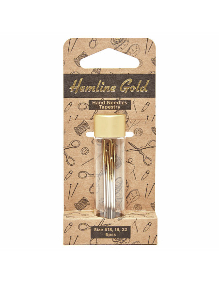Glass tube of 6 premium tapestry needles