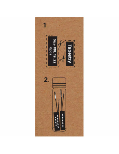 Glass tube of 6 premium tapestry needles