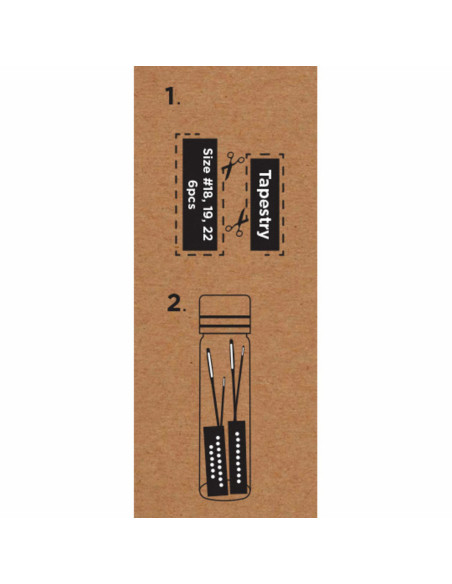 Glass tube of 6 premium tapestry needles