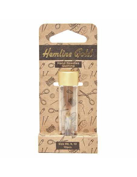 Tube of 10 premium quilting sewing needles