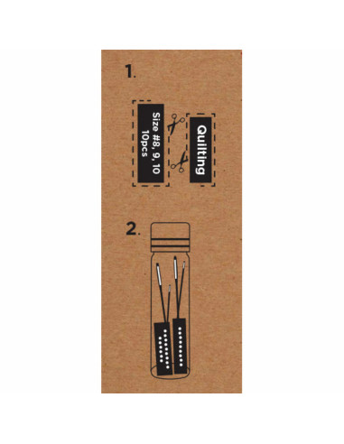 Tube of 10 premium quilting sewing needles