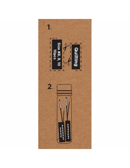 Tube of 10 premium quilting sewing needles