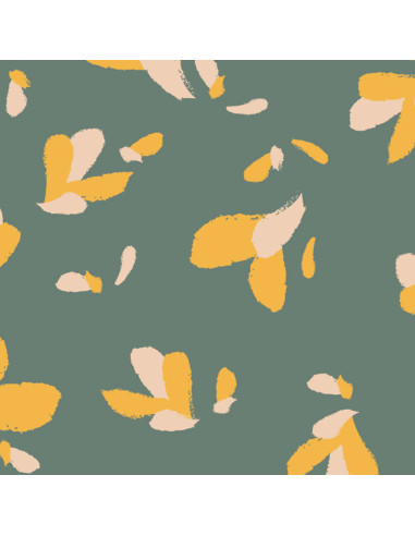 Sage green Petali viscose poplin fabric - Églantine & Zoé