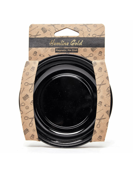 Black magnetic dish for needles and pins