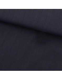 Solid Sashiko Cotton Fabric Olympus - Navy Blue