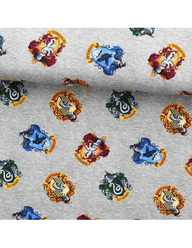 Harry Potter Jersey Fabric - Crests