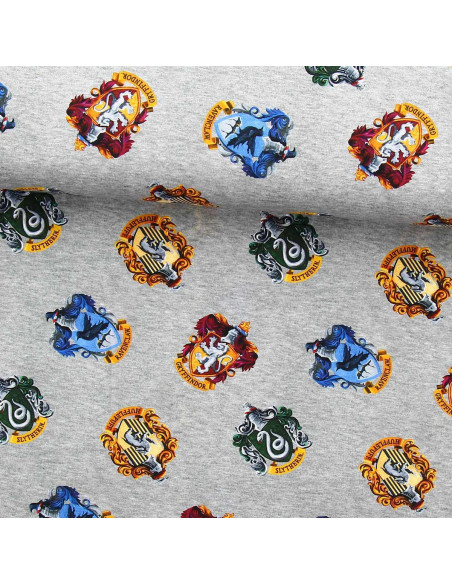 Harry Potter Jersey Fabric - Crests