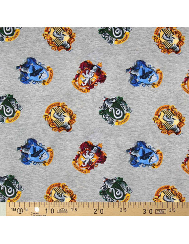 Harry Potter Jersey Fabric - Crests