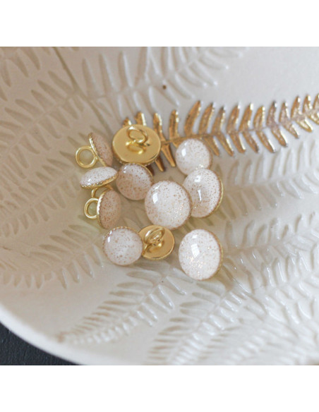 Gold glitter ankle boot button - Off-white
