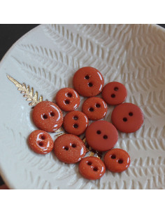 Glitter button with 2 holes - Caramel 2