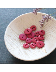 Glitter button with 2 holes - Fuchsia 2
