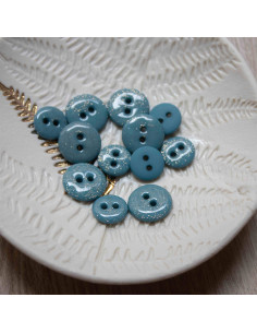 Glitter button 2 holes - Storm