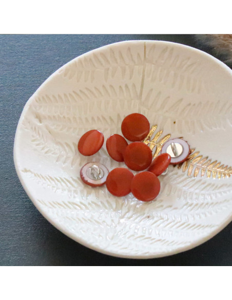 Shank mother-of-pearl button - Caramel