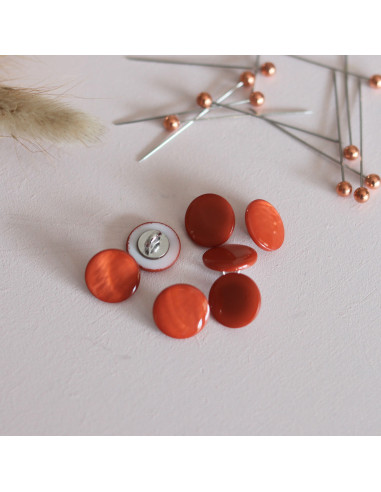 Shank mother-of-pearl button - Caramel