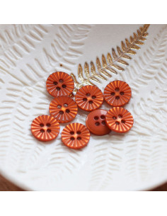 4-hole daisy button - Honey