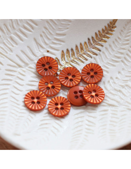 4-hole daisy button - Honey