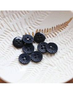 4-hole daisy button - Black