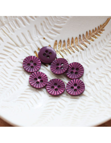 4-hole daisy button - Purple