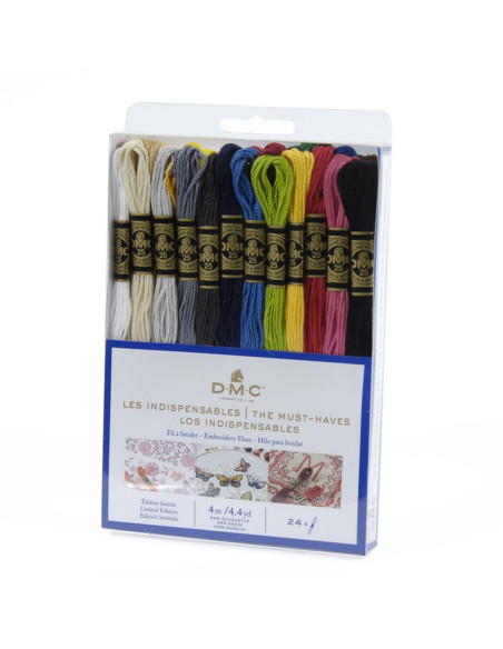 Pack of 24 DMC embroidery floss skeins - The Essentials
