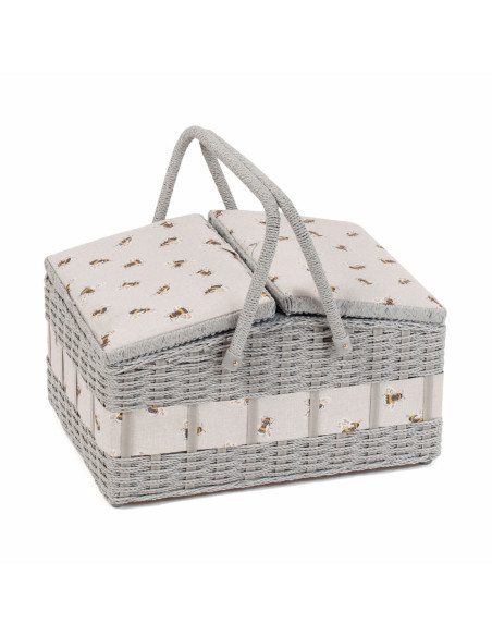 Sewing box and wicker basket - Bee