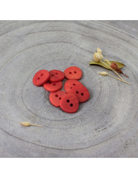 Corozo Button Jaipur - Tangerine