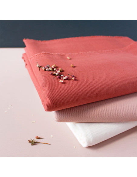 Chestnut cotton gabardine fabric - Atelier Brunette