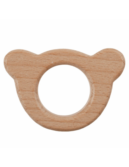 Wooden teething ring - Bear head