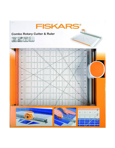 12" x 12" Fiskars Rotary Cutter & Ruler Combo