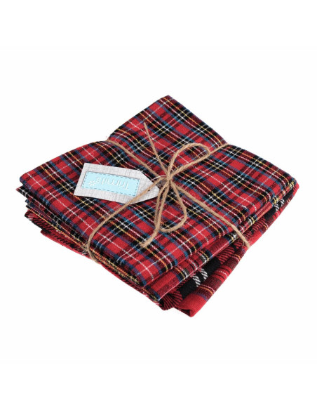 Set of 4 Fat Quarter Coupons - Tartan