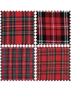 Set of 4 Fat Quarter Coupons - Tartan 2
