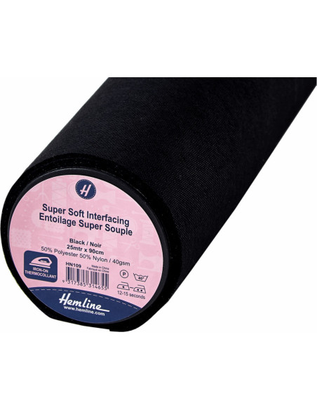Fine black fusible non-woven interfacing