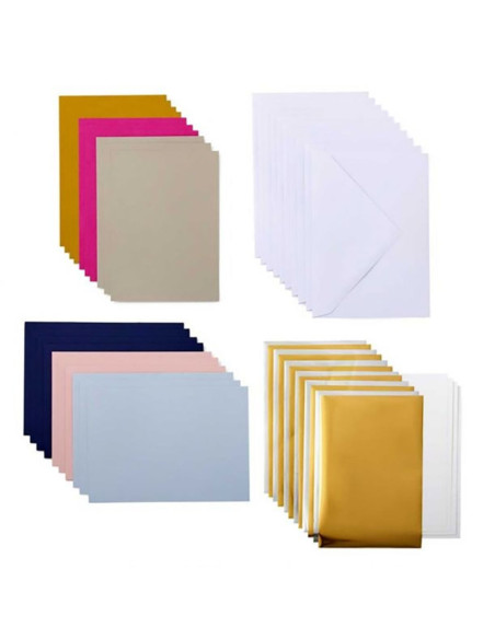 Set of 10 cards with R30 special Foil Cricut envelopes