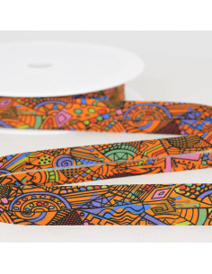 Wax fabric - Orange