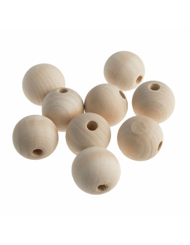 Handcrafted wooden beads for macramé - 25 mm