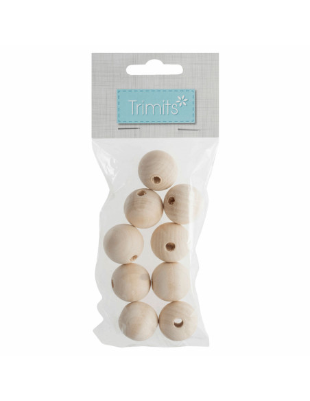Handcrafted wooden beads for macramé - 25 mm