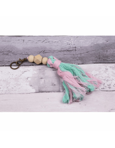 Handmade geometric wooden beads for macramé - 20 mm