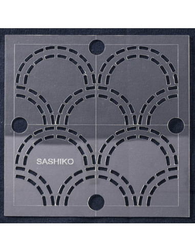 Sashiko template - Waves