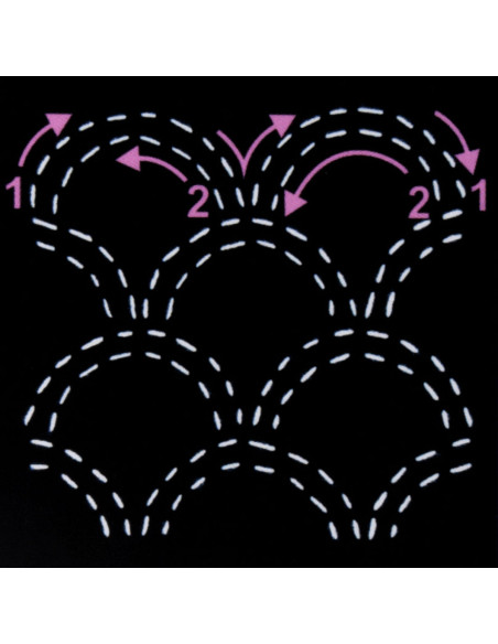 Sashiko template - Waves