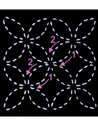 Template for Sashiko - Seven Treasures