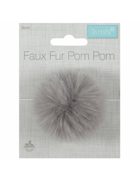 6 cm faux fur pompom - Mink