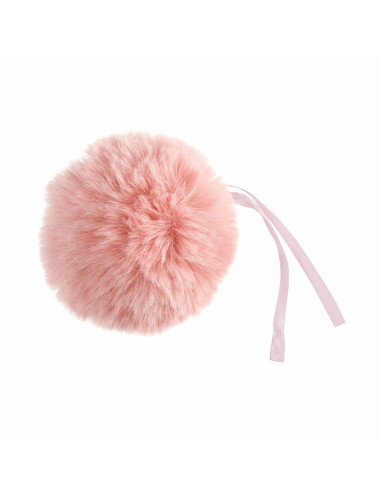Faux fur pompom 11 cm - Light pink