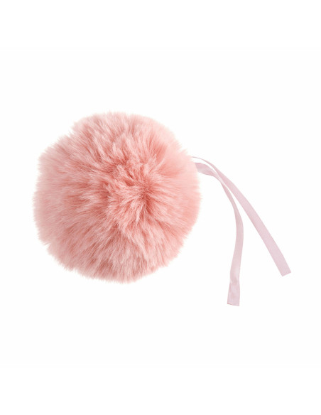 Faux fur pompom 11 cm - Light pink
