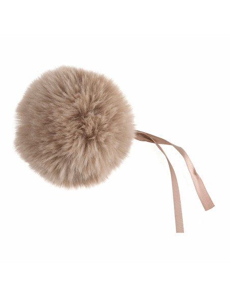 11 cm faux fur pompom - Natural