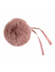 Faux fur pompom 11 cm - Old pink
