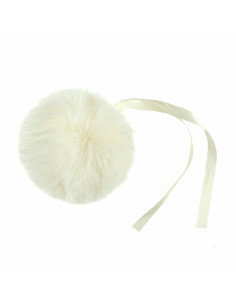 Faux fur pompom 11 cm - Cream