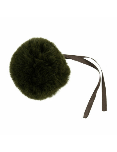11 cm faux fur pompom - Khaki